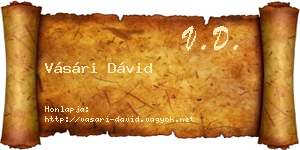 Vásári Dávid névjegykártya